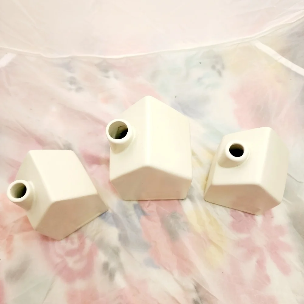 NWT Hearth & Hand 3 Sizes White House w/ Magnolia Flower Bud Vases Home Decor